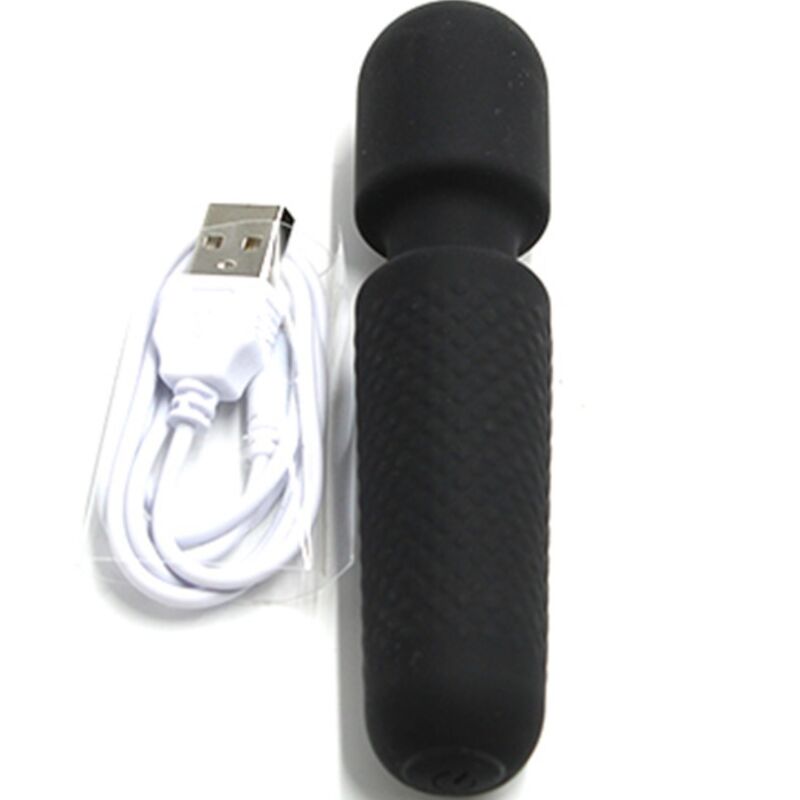 ARMONY - YOUR MAGIC MASSAGER & VIBRATOR RECHARGEABLE 10 VIBRATIONS WAND DOTS BLACK - 5