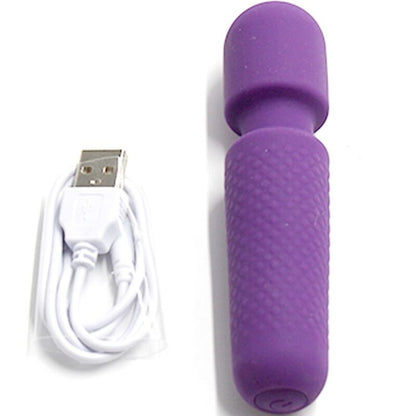ARMONY - YOUR MAGIC MASSAGER & VIBRATOR RECHARGEABLE 10 VIBRATIONS WAND DOTS PURPLE - 5