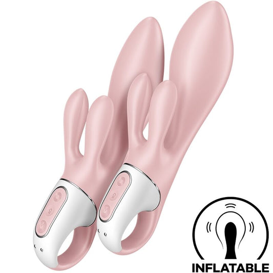 SATISFYER - AIR PUMP BUNNY 3 INFLATABLE RABBIT VIBRATOR PINK - 1