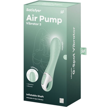 SATISFYER - AIR PUMP VIBRATOR 3 INFLATABLE G POINT MINT - 5