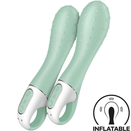 SATISFYER - AIR PUMP VIBRATOR 3 INFLATABLE G POINT MINT - 1