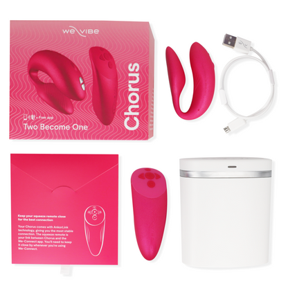 WE-VIBE - CHORUS COUPLE VIBRATOR WITH SQUEEZE CONTROL PINK