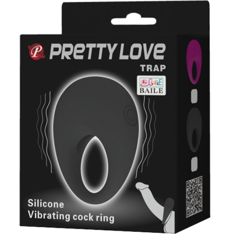 PRETTY LOVE - TRAP VIBRATOR RING BLACK - 8