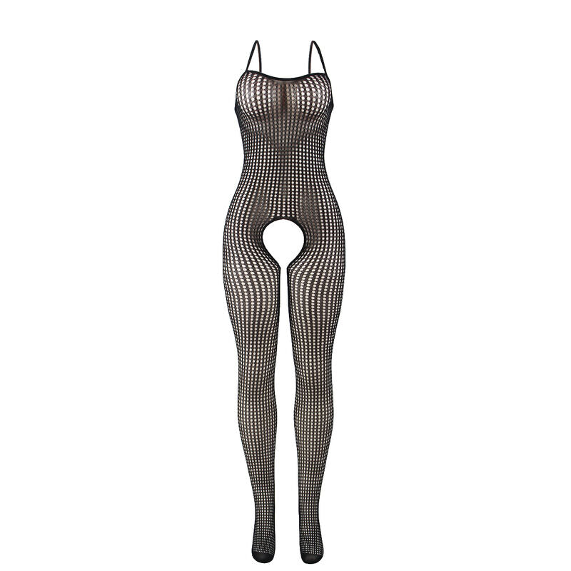 SUBBLIME - 951726 BLACK ELASTIC FISHNET CROTCHLESS BODYSTOCKING ONE SIZE - 4
