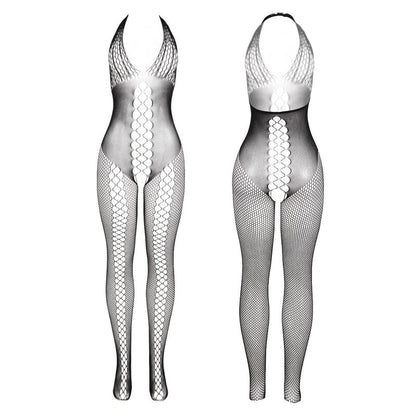 SUBBLIME - 951832 BODYSTOCKING WITH OPEN BACK AND CROSS DETAILS BLACK ONE SIZE - 3