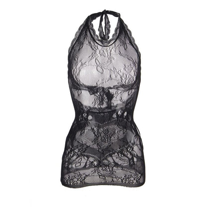 SUBBLIME - 952075 SHORT FISHNET DRESS WITH BACK BACK AND HEART DETAIL BLACK ONE SIZE - 5