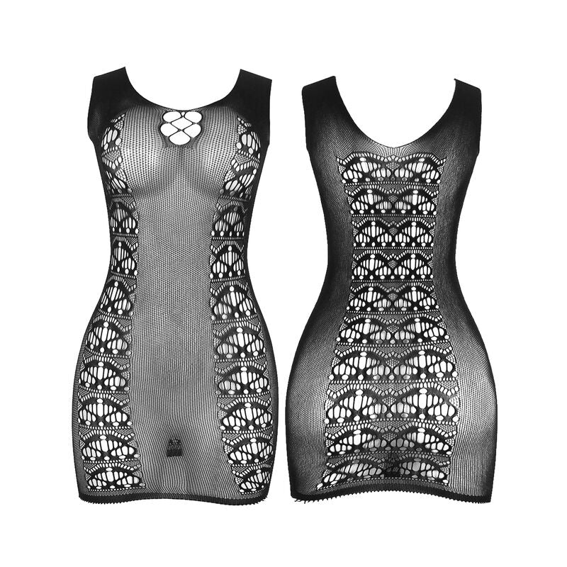 SUBBLIME - 952167 SHORT ELASTIC FISHNET DRESS BLACK ONE SIZE - 6