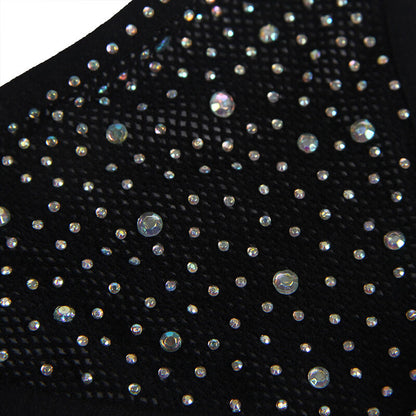SUBBLIME - 952174 FISHNET BODYSTOCKING WITH GLOVES AND DIAMONDS BLACK ONE SIZE - 9