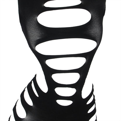 SUBBLIME - 952266 BLACK LONG-SLEEVED ELASTIC MESH DRESS ONE SIZE