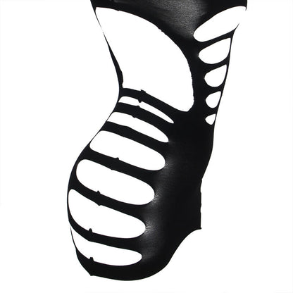 SUBBLIME - 952266 BLACK LONG-SLEEVED ELASTIC MESH DRESS ONE SIZE