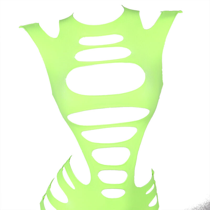 SUBBLIME - 952280 GREEN LONG-SLEEVED ELASTIC MESH DRESS ONE SIZE