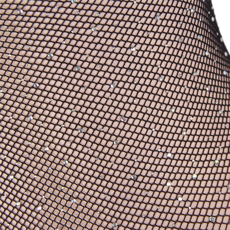 SUBBLIME - 952297 GLOSSY FISHNET BODY WITH OFF SHOULDERS LONG SLEEVE BLACK ONE SIZE - 4