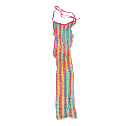SUBBLIME - 952341 RAINBOW FISHNET DRESS ONE SIZE - 13