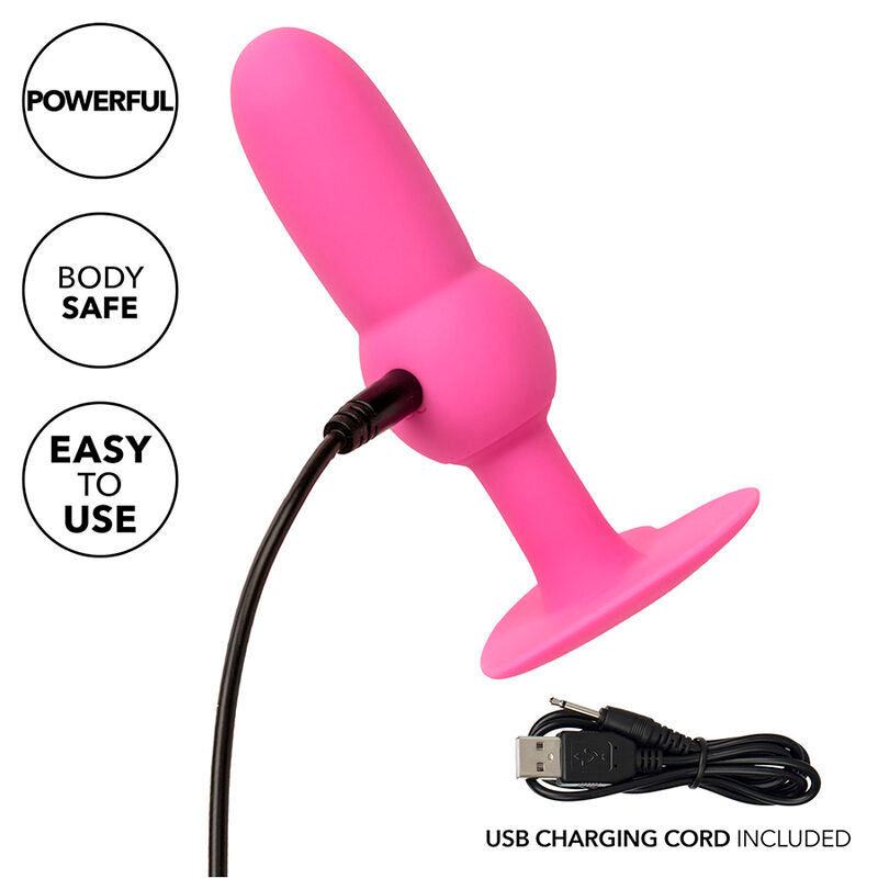 CALEXOTICS - FIRST TIME ANAL PLUG PROBE BEADS 10 VIBRATIONS PINK