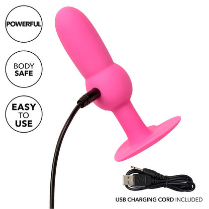 CALEXOTICS - FIRST TIME ANAL PLUG PROBE BEADS 10 VIBRATIONS PINK