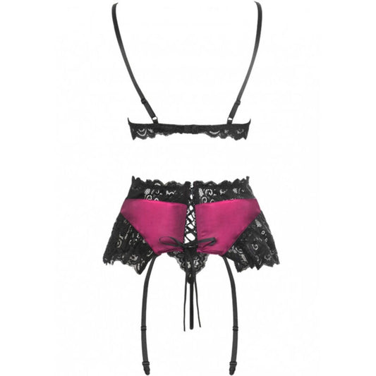 LIVCO CORSETTI FASHION - NAHIR LC 20214 BRA + PANTY + GARTER BELT L/XL - 1