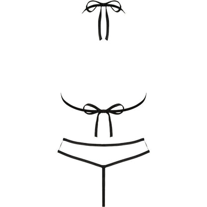 LIVCO CORSETTI FASHION - JIMENA LC 20216 REGGISENO + PERIZOMA NERO TAGLIA UNICA