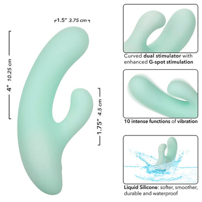 CALEXOTICS - PACIFICA FIJI VIBRATOR AND G-SPOT STIMULATOR 10 VIBRATIONS AQUA