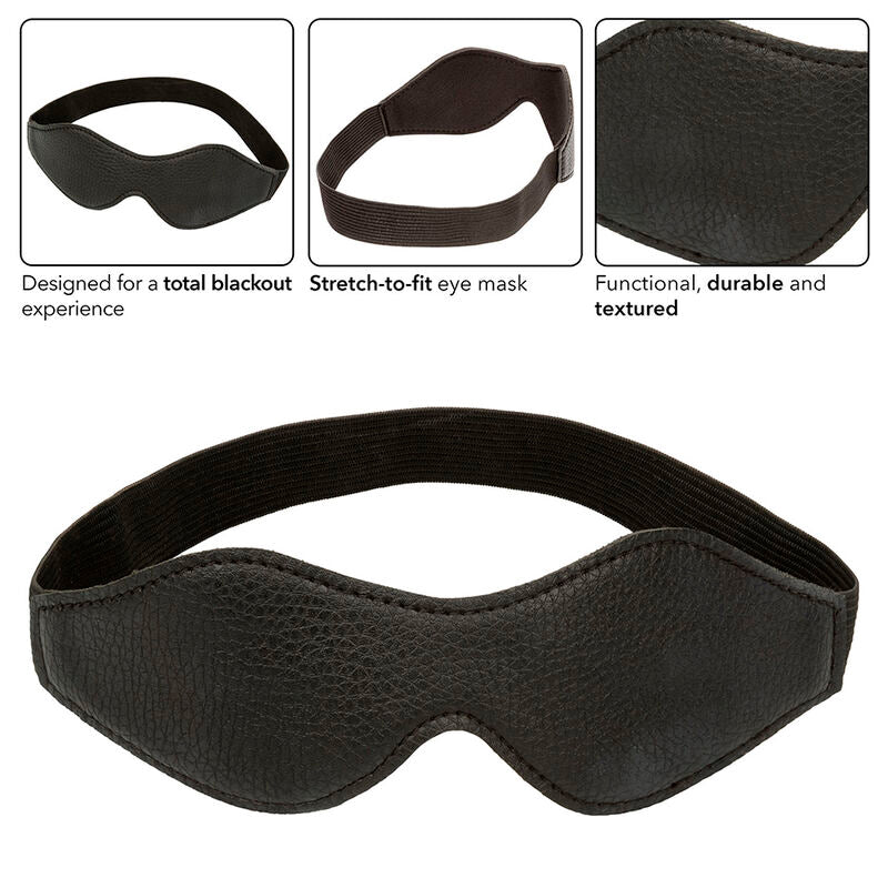 CALEXOTICS - NOCTURNAL EYE MASK PVC LEATHER BLACK - 2