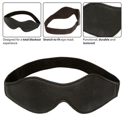 CALEXOTICS - NOCTURNAL EYE MASK PVC LEATHER BLACK - 2