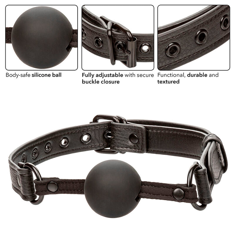 CALEXOTICS - NOCTURNAL BALL GAG SILICONE BLACK - 2