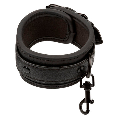 CALEXOTICS - NOCTURNAL ADJUSTABLE BLACK LEATHER ANKLE BRACELETS