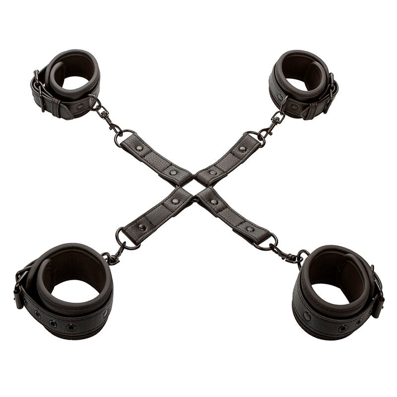 CALEXOTICS - NOCTURNAL HOG TIE CONNECTOR CUERO AJUSTABLE BLACK - 7