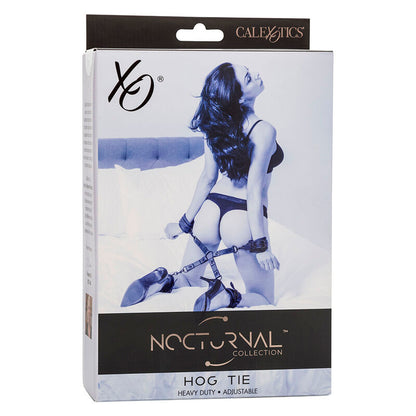CALEXOTICS - NOCTURNAL HOG TIE CONNECTOR CUERO AJUSTABLE BLACK - 4
