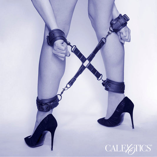 CALEXOTICS - NOCTURNAL HOG TIE CONNECTOR CUERO AJUSTABLE BLACK - 1