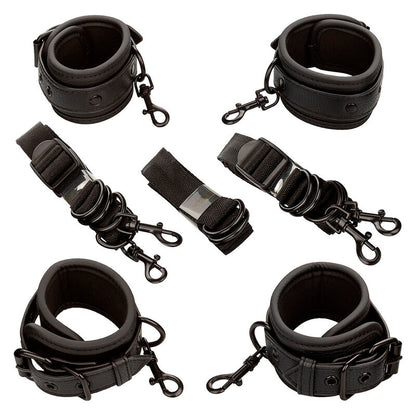 CALEXOTICS - NOCTURNAL BED RESTRAINTS LEATHER ADJUSTABLE BLACK - 7