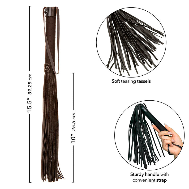 CALEXOTICS - NOCTURNAL FLOGGER LEATHER BLACK - 6