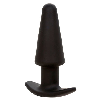 CALEXOTICS - ROCK BOTTOM CONICAL 10-VIBRATION BLACK SILICONE ANAL PLUG