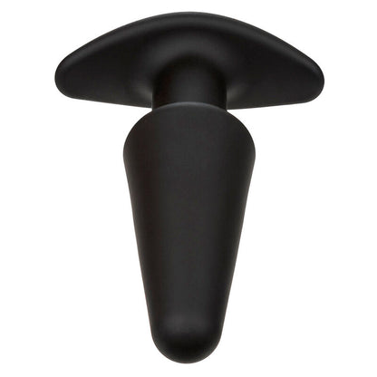 CALEXOTICS - ROCK BOTTOM CONICAL 10-VIBRATION BLACK SILICONE ANAL PLUG