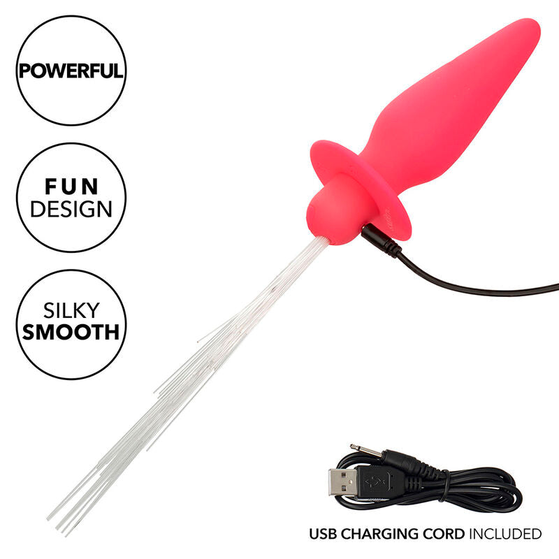 CALEXOTICS - SOUTHERN LIGHTS LIGHT UP ANAL PLUG 10 VIBRATIONS SILICONE PINK - 3
