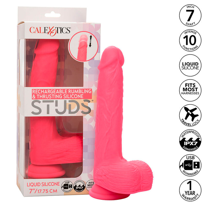 CALEXOTICS - STUDS REALISTIC VIBRATOR 10 VIBRATIONS PINK - 10