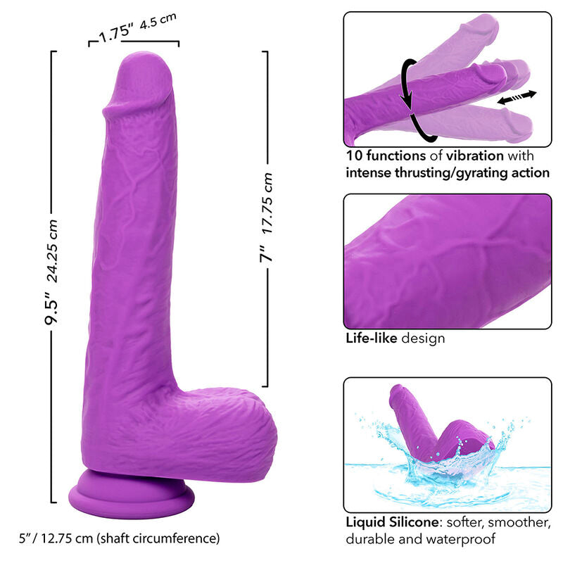 CALEXOTICS - STUDS RECHARGEABLE AND ROTATING VIBRATOR 10 VIBRATIONS PURPLE - 5