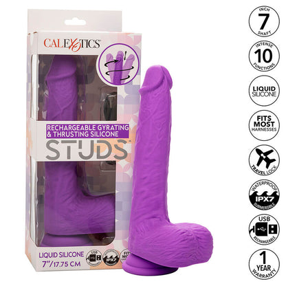 CALEXOTICS - STUDS RECHARGEABLE AND ROTATING VIBRATOR 10 VIBRATIONS PURPLE - 9