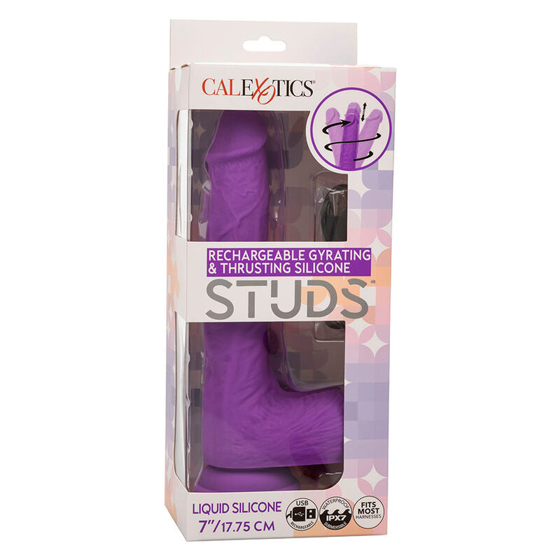 CALEXOTICS - STUDS RECHARGEABLE AND ROTATING VIBRATOR 10 VIBRATIONS PURPLE - 3