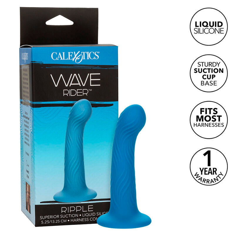 CALEXOTICS - WAVE RIDER RIPPLE ANAL PLUG BLUE - 8