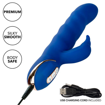 CALEXOTICS - JACK RABBIT WAVE MOTION VIBRATOR BLUE