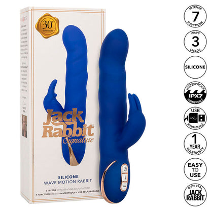 CALEXOTICS - JACK RABBIT VIBRATOR WAVE MOTION BLUE - 3