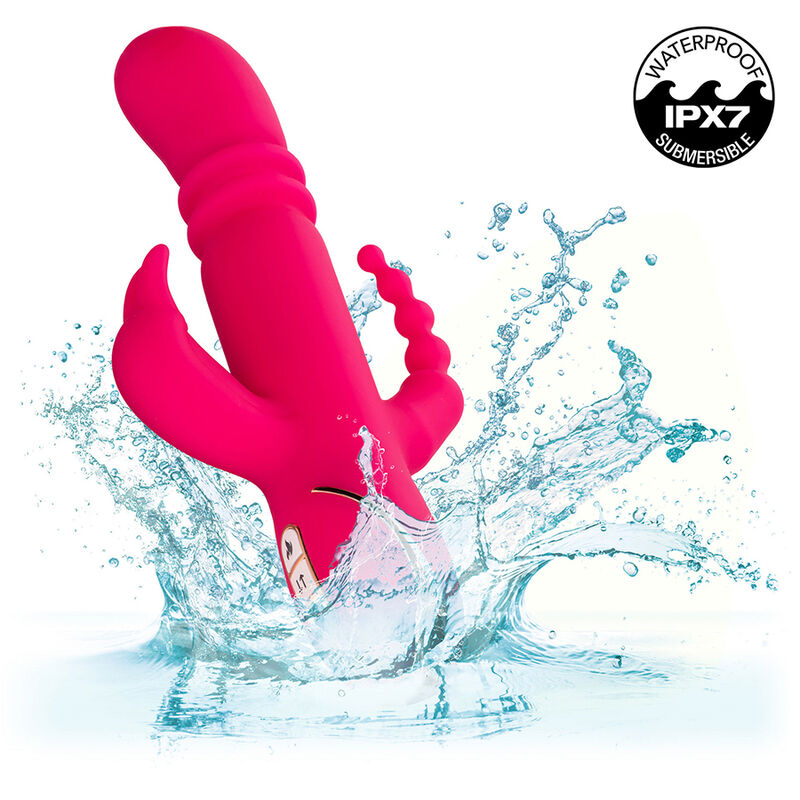 CALEXOTICS - JACK FANTASY TRIPLE HEATED VIBRATOR RABBIT PINK - 5