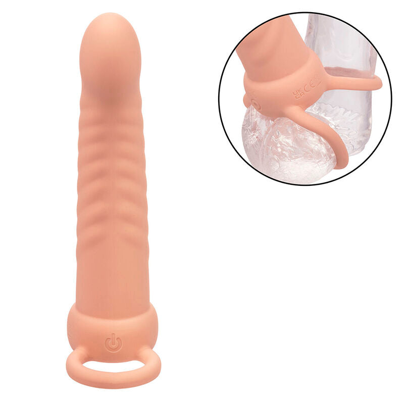CALEXOTICS - MAXX RIBBED DUAL PENETRATOR 10 FLESH VIBRATIONS