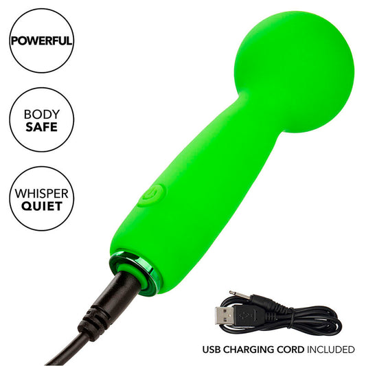 CALEXOTICS - NEON VIBES THE BUBBLY VIBE MINI MASSAGER 10 VIBRATIONS GREEN - 1
