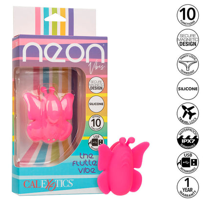 CALEXOTICS - NEON VIBES THE FLUTTER VIBE STIMULATOR 10 VIBRATIONS PINK - 11