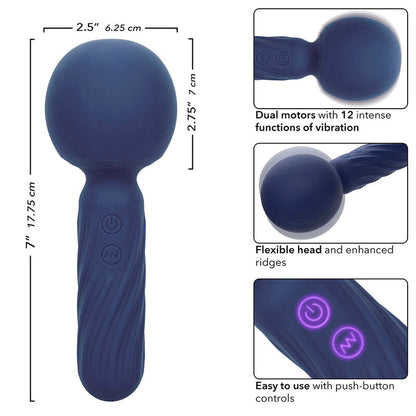 CALEXOTICS - CHARISMA SEDUCTION 12-FUNCTION MASSAGER 17.75 CM X 6.25 CM PURPLE