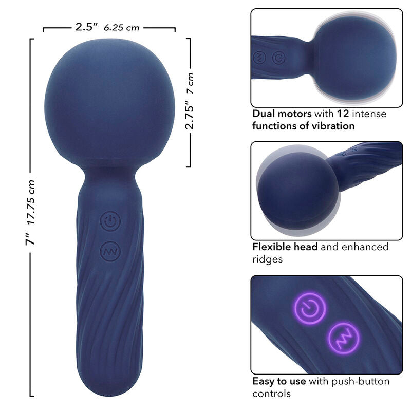 CALEXOTICS - CHARISMA SEDUCTION MASSAGER 12 FUNCTIONS 17.75 CM X 6.25 CM PURPLE - 3