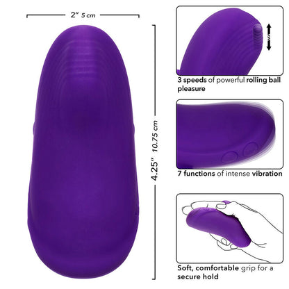 CALEXOTICS - ENVY HANDHELD ROLLING BALL MASSAGER 7 VIBRATIONS PURPLE - 1