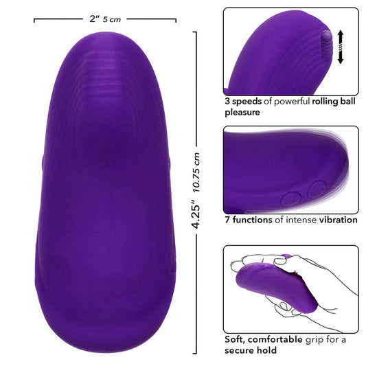 CALEXOTICS - ENVY HANDHELD ROLLING BALL MASSAGER 7 VIBRATIONS PURPLE - 1