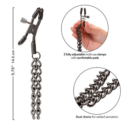 CALEXOTICS - EUPHORIA CHAIN NIPPLE CLAMPS 14.5 CM - 4